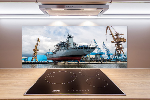 Glasrückwand für die küche Werft