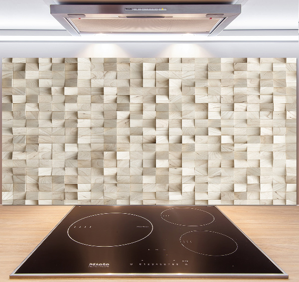 Küchen wandpaneel Holzwürfel