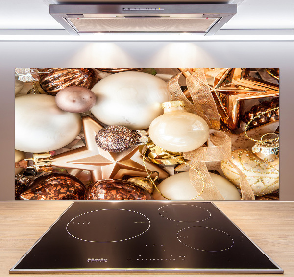 Küchen wandpaneel Weihnachtskugeln