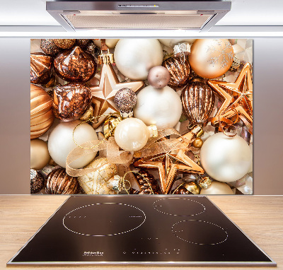 Küchen wandpaneel Weihnachtskugeln