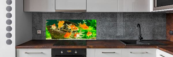 Glasrückwand für die küche Goldfisch