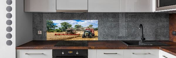 Platte für Küchenrückwand Mähdrescher und Traktor