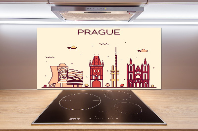 Küchen wandpaneel Prager Gebäude