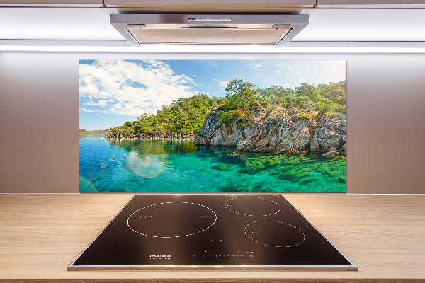 Küchen wandpaneel Blaue Lagune