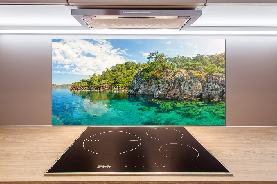 Küchen wandpaneel Blaue Lagune