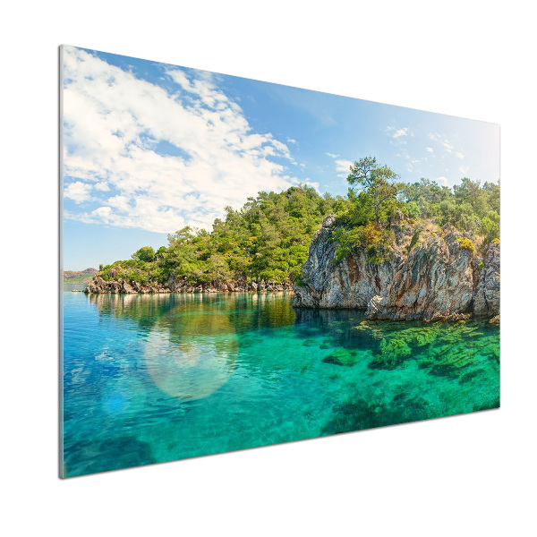 Küchen wandpaneel Blaue Lagune