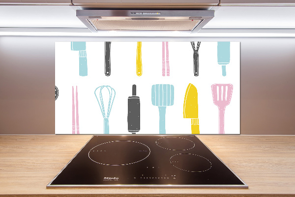 Platte für Küchenrückwand Küchenutensilien