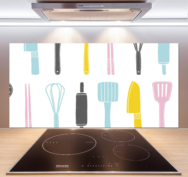 Platte für Küchenrückwand Küchenutensilien
