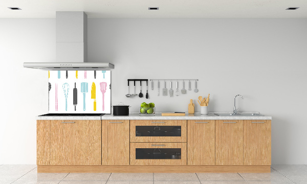 Platte für Küchenrückwand Küchenutensilien