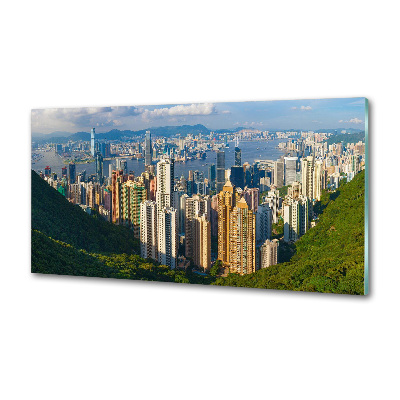 Glasrückwand für die küche Hongkong-Panorama