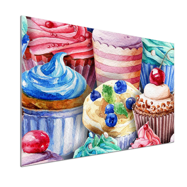 Küchen wandpaneel Bunte Cupcakes