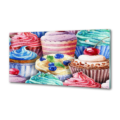 Küchen wandpaneel Bunte Cupcakes