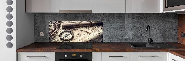 Glasrückwand für die küche Kompass-Kartenlupe
