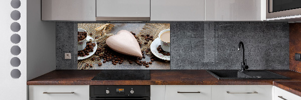 Glasrückwand für die küche Kaffee mit Milch