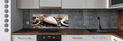 Glasrückwand für die küche Kaffee mit Milch