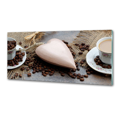 Glasrückwand für die küche Kaffee mit Milch