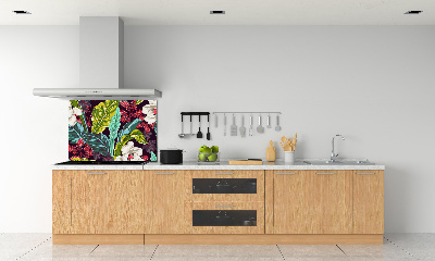 Küchen wandpaneel Tropische Blumen