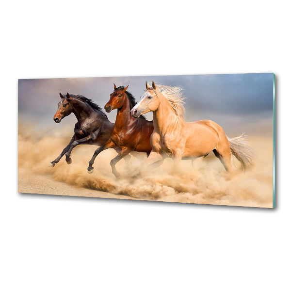 Küchen wandpaneel Pferde im Galopp