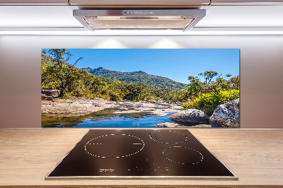 Küchen wandpaneel Fluss im Wald