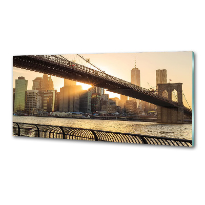 Glasrückwand für die küche Brooklyn Bridge