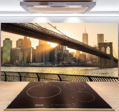 Glasrückwand für die küche Brooklyn Bridge