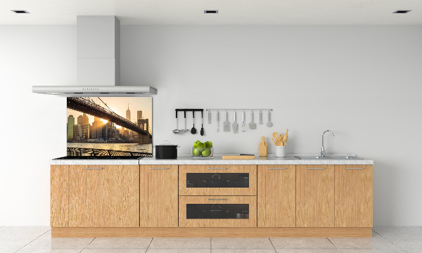 Glasrückwand für die küche Brooklyn Bridge