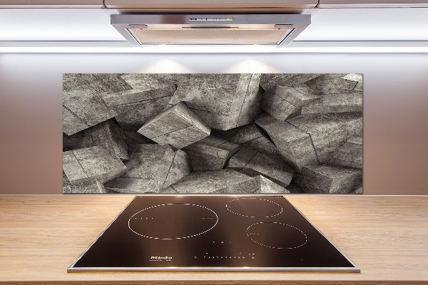 Küchen wandpaneel Betonwürfel