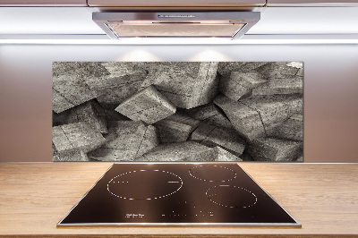 Küchen wandpaneel Betonwürfel