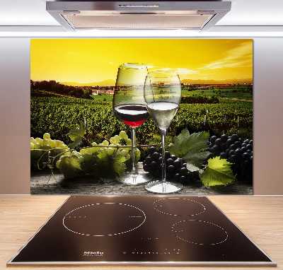 Küchen wandpaneel Wein und Trauben