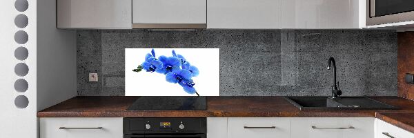 Platte für Küchenrückwand Blaue Orchidee