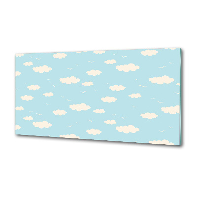 Glasrückwand für die küche Wolken