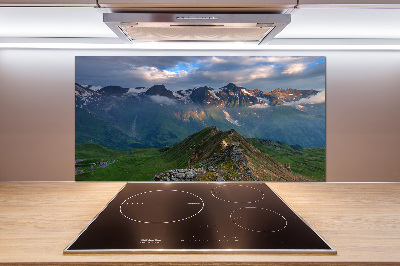 Glasrückwand für die küche Berggipfel