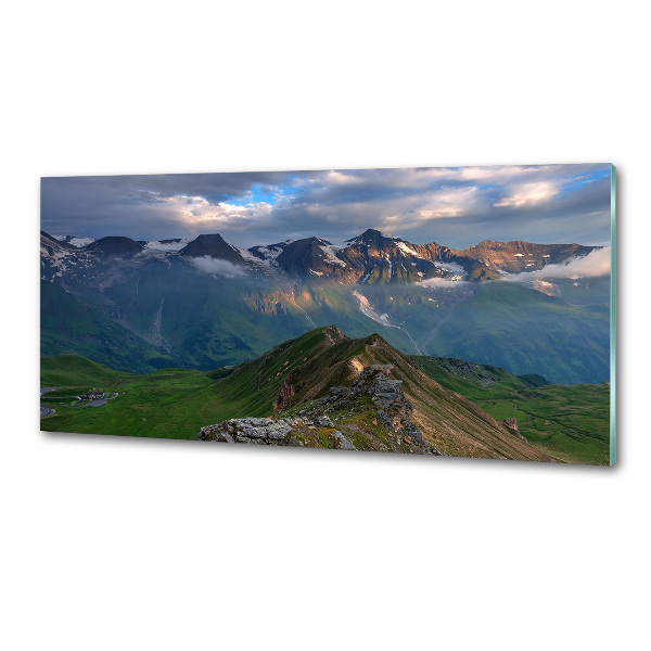 Glasrückwand für die küche Berggipfel