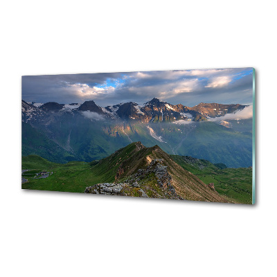 Glasrückwand für die küche Berggipfel