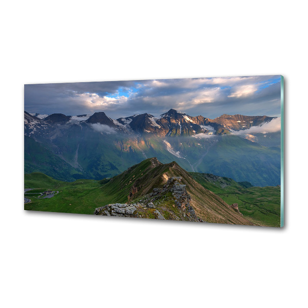 Glasrückwand für die küche Berggipfel