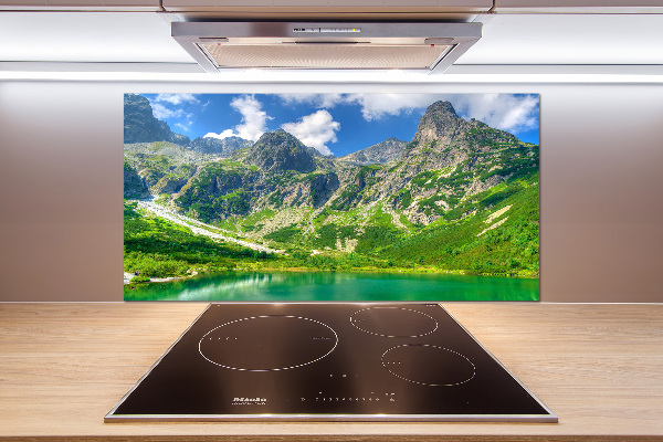 Küchen wandpaneel See in den Bergen