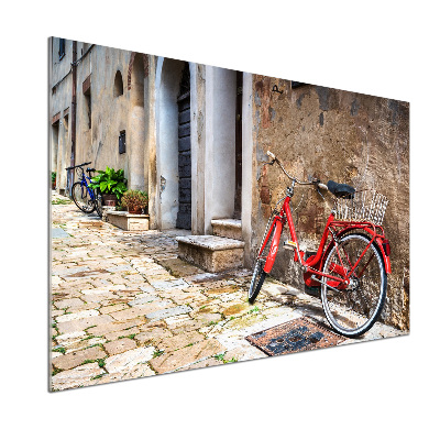 Küchen wandpaneel Rotes Fahrrad