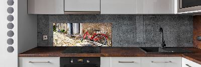 Küchen wandpaneel Rotes Fahrrad