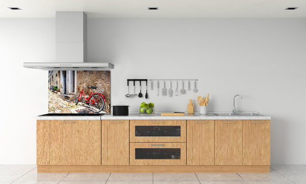 Küchen wandpaneel Rotes Fahrrad