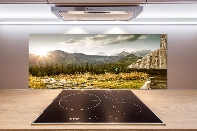 Platte für Küchenrückwand Haus in den Bergen