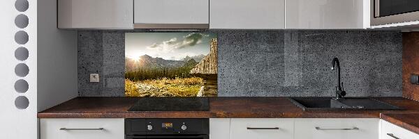 Platte für Küchenrückwand Haus in den Bergen
