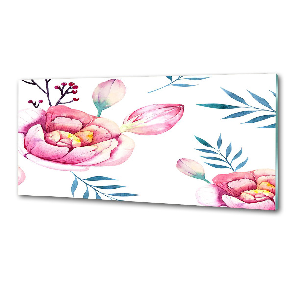 Küchen wandpaneel Blumenmuster