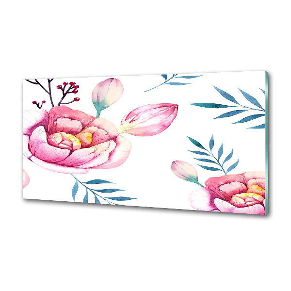 Küchen wandpaneel Blumenmuster