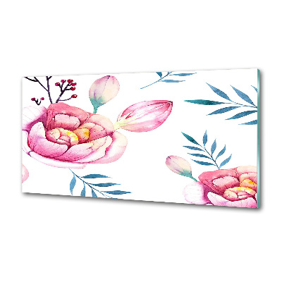 Küchen wandpaneel Blumenmuster