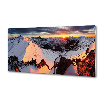 Küchen wandpaneel Gebirge im Winter