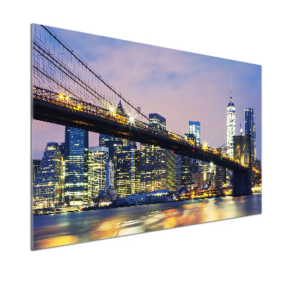 Glasrückwand für die küche Brooklyn Bridge