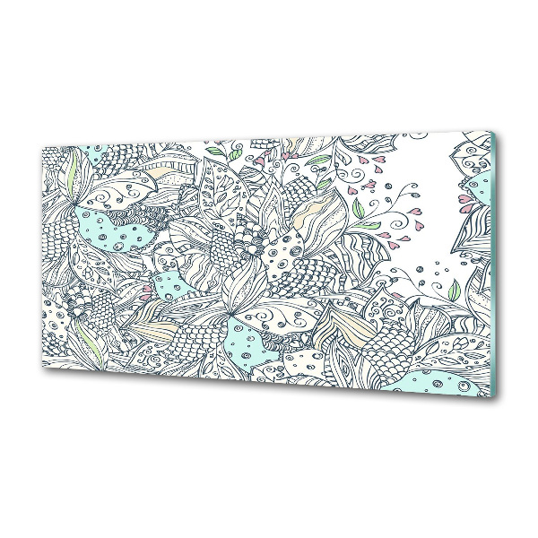 Platte für Küchenrückwand Blumenmuster