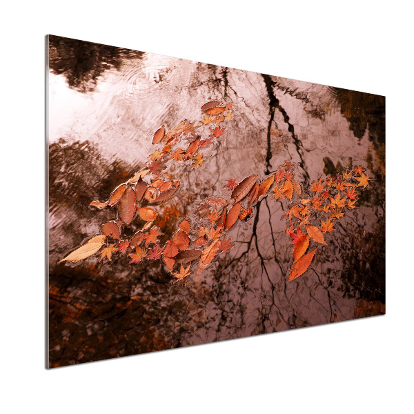 Küchen wandpaneel Blätter auf dem Wasser