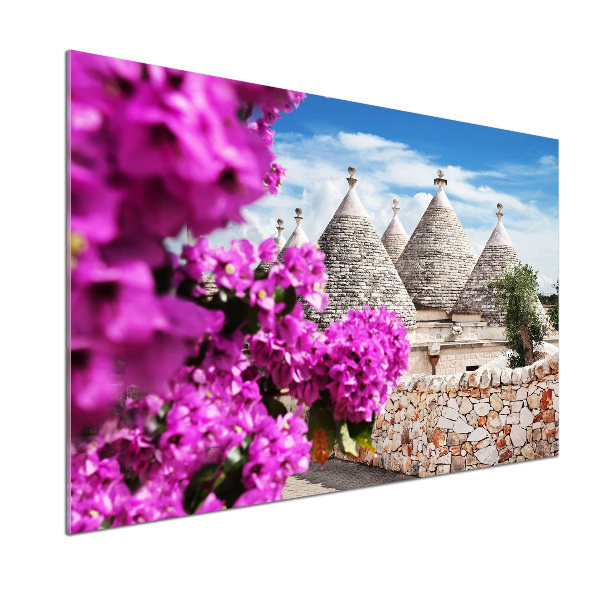 Glasrückwand für die küche Trulli-Häuser