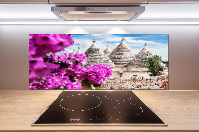 Glasrückwand für die küche Trulli-Häuser